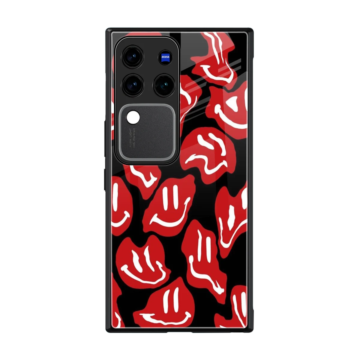 Melting Smiley back phone cover | glass case forvivo v30 pro