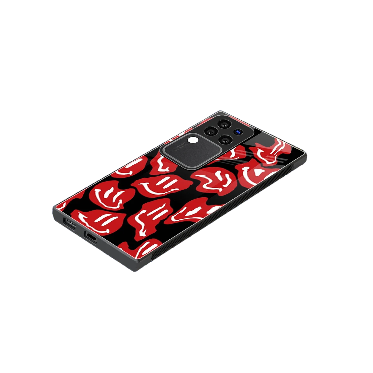 Melting Smiley stylish phone case forvivo v30 pro | glossy glass and slim fit