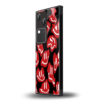 Melting Smiley vivo v30 mobile cover | shockproof glass phone case