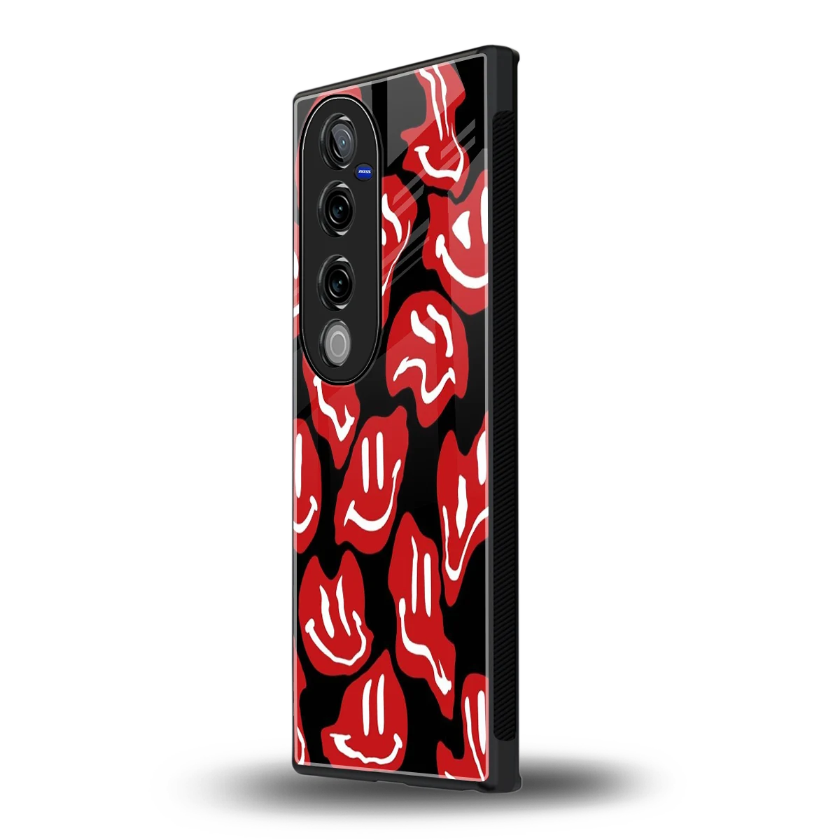 Melting Smiley vivo v40 pro mobile cover | shockproof glass phone case