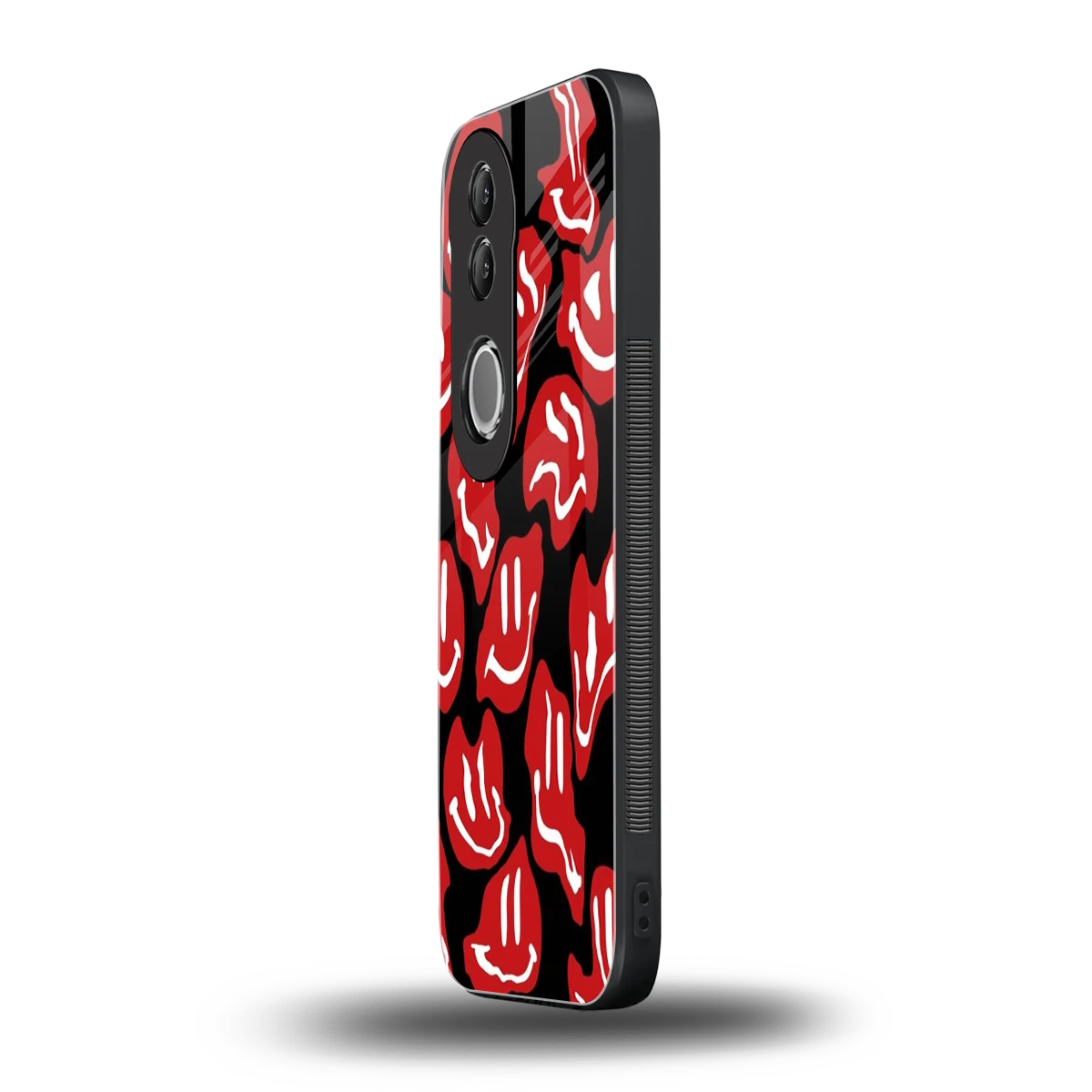 Melting Smiley vivo v50 mobile cover | shockproof glass phone case