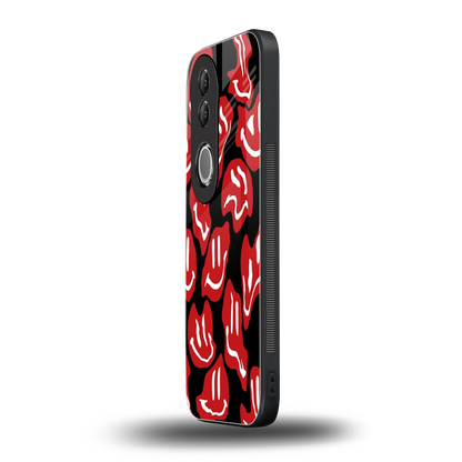 Melting Smiley vivo v50 mobile cover | shockproof glass phone case