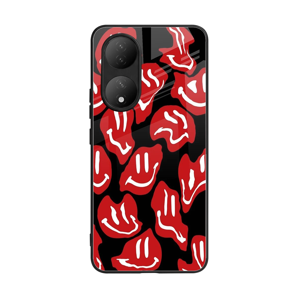 Melting Smiley back phone cover | glass case for Vivo-y100