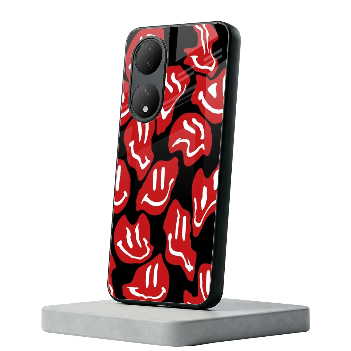 Melting Smiley Vivo-y100 mobile cover | shockproof glass phone case