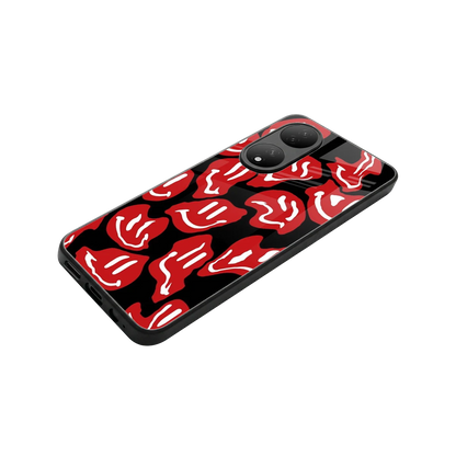 Melting Smiley stylish phone case for Vivo-y100 | glossy glass and slim fit
