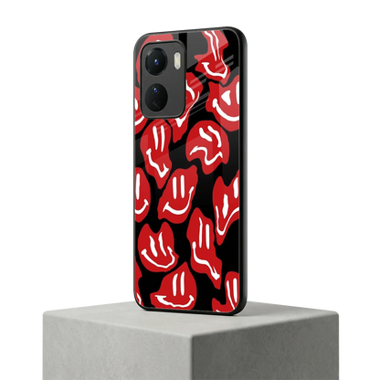 Melting Smiley vivo y16 mobile cover | shockproof glass phone case