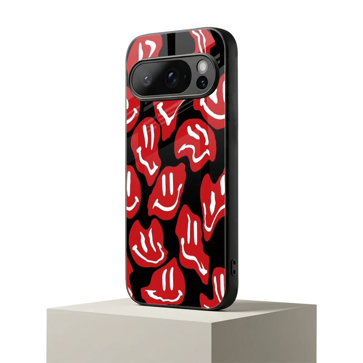Melting Smiley google pixel 10 pro mobile cover | shockproof glass phone case