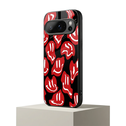 Melting Smiley google pixel 10 pro mobile cover | shockproof glass phone case