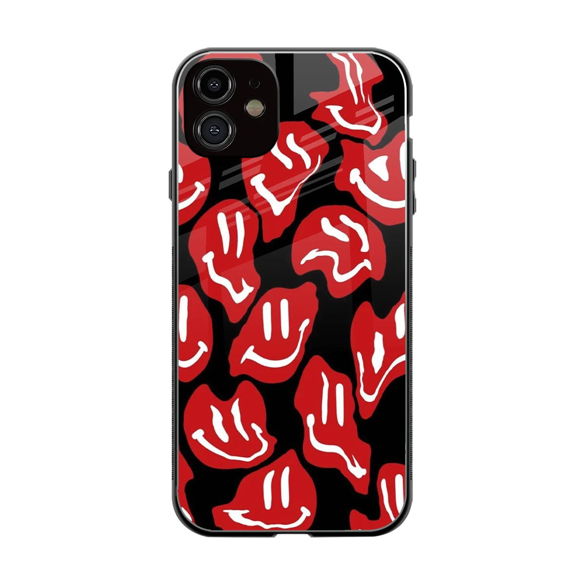 Melting Smiley back phone cover | glass case for iphone 12