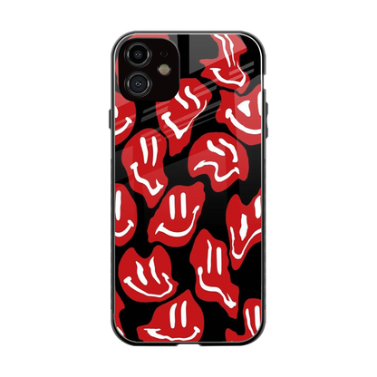 Melting Smiley back phone cover | glass case for iphone 12