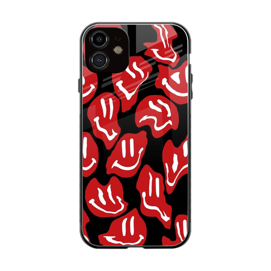 Melting Smiley back phone cover | glass case for iphone 11