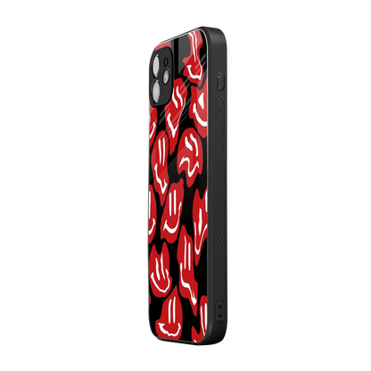 Melting Smiley iphone 12 mobile cover | shockproof glass phone case