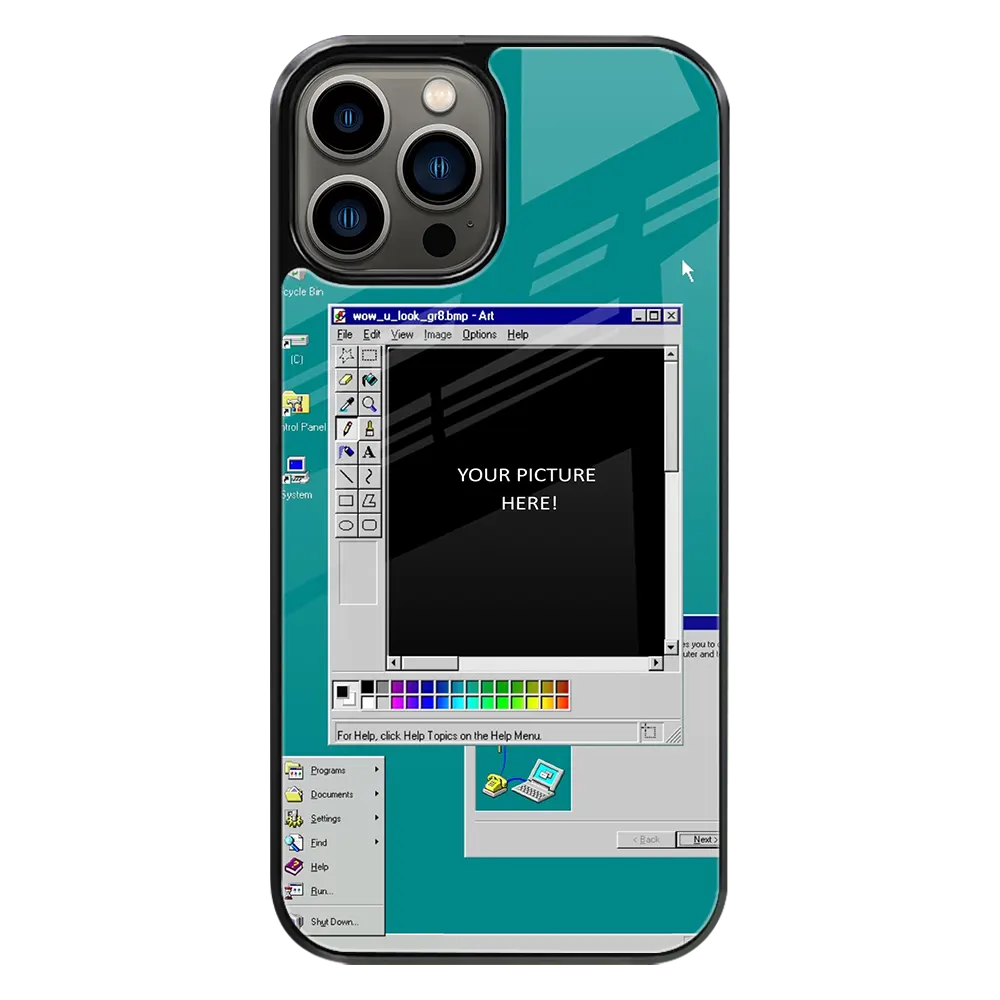 Polaroid Personalised Glass Phone Case