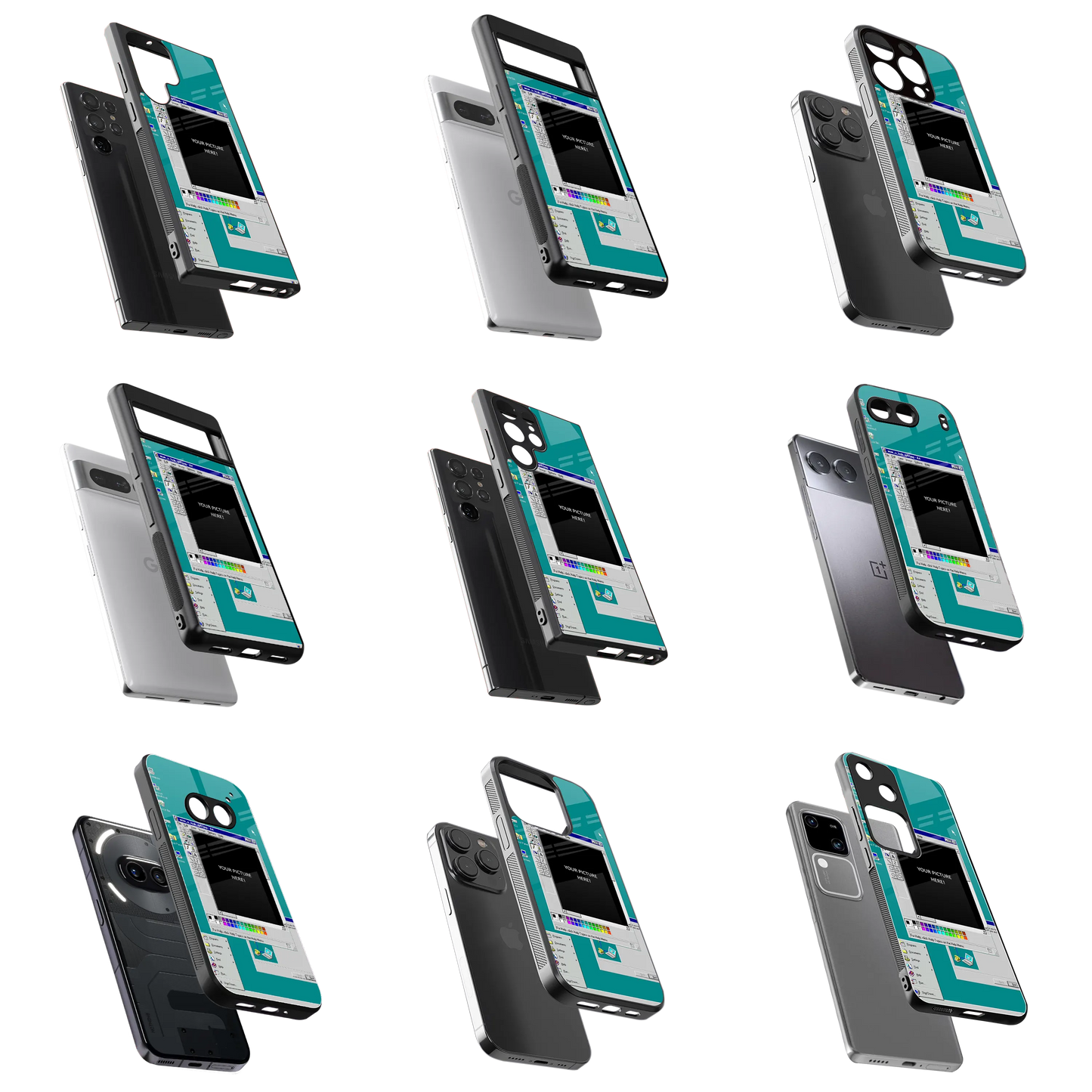 Polaroid Personalised Glass Phone Case