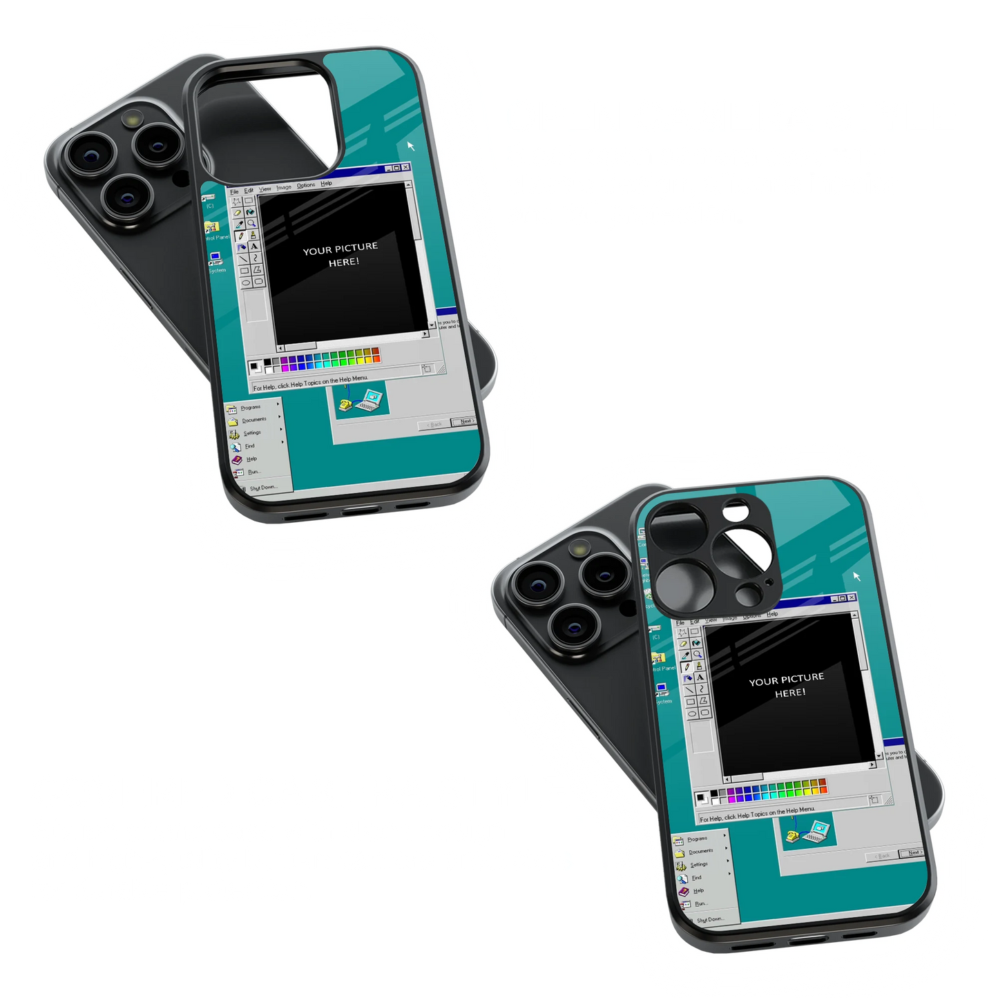 Polaroid Personalised Glass Phone Case