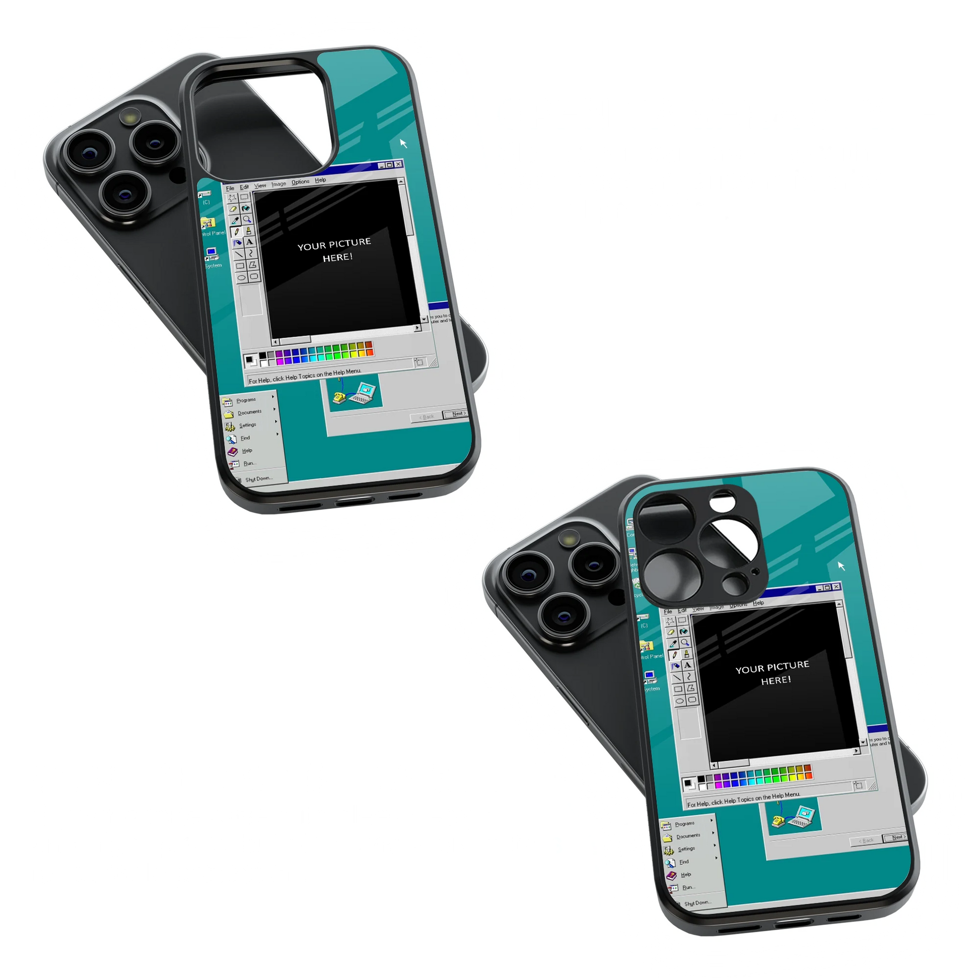 Polaroid Personalised Glass Phone Case