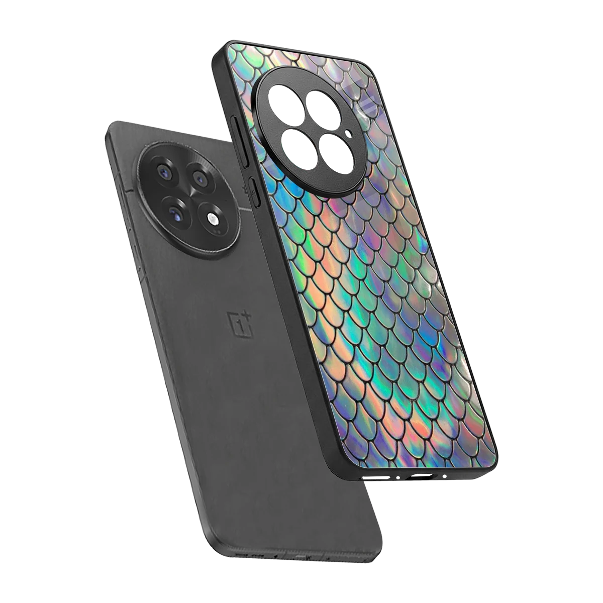 Mermaid sleek oneplus 13 cover with tempered glass back and TPU edges