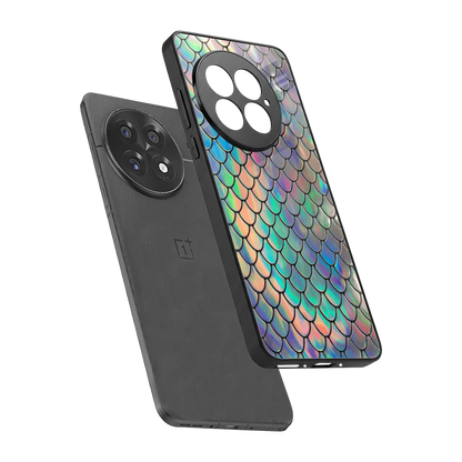 Mermaid sleek oneplus 13 cover with tempered glass back and TPU edges