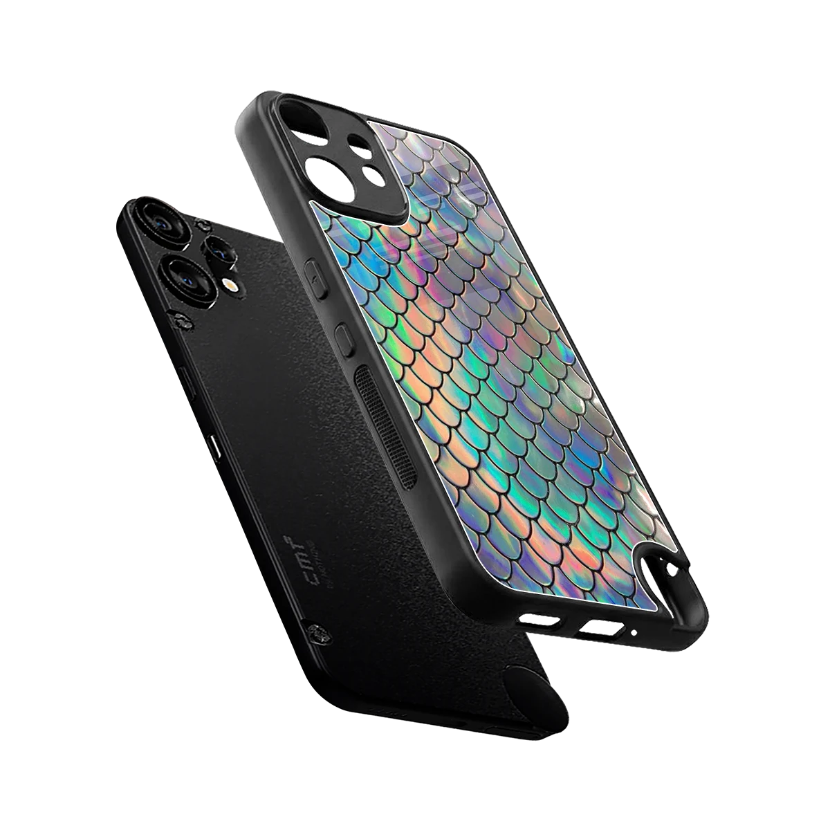 Mermaid sleek cmf nothing phone 2 pro cover with tempered glass back and TPU edges
