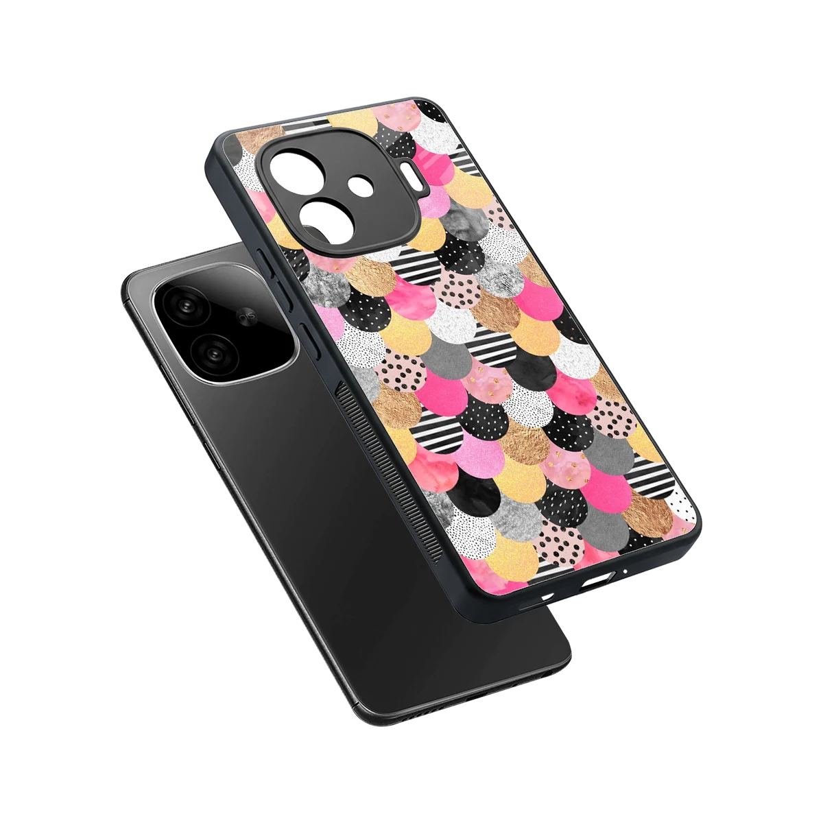 Mermaid Glow sleek iqoo neo 10r 5g cover with tempered glass back and TPU edges