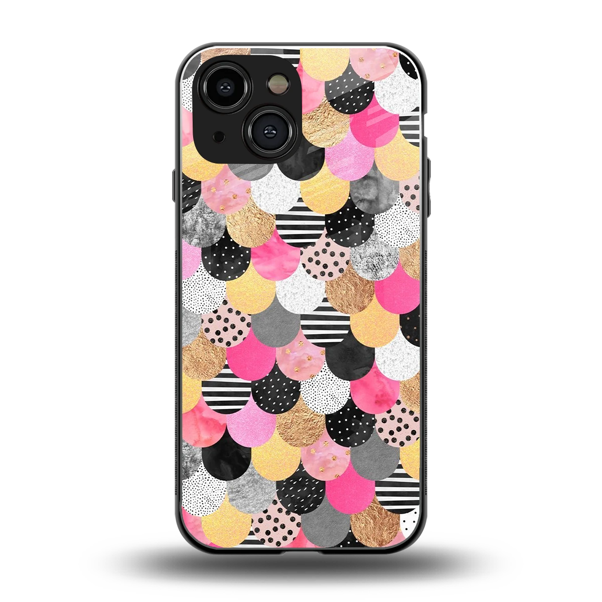 Mermaid Glow back phone cover | glass case for iphone 12 mini