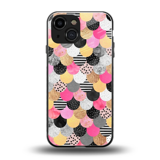 Mermaid Glow back phone cover | glass case for iphone 12 mini