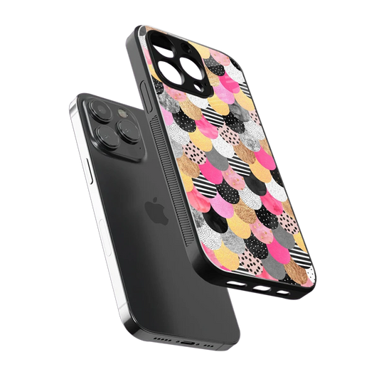 Mermaid Glow sleek iphone 14 pro cover with tempered glass back and TPU edges