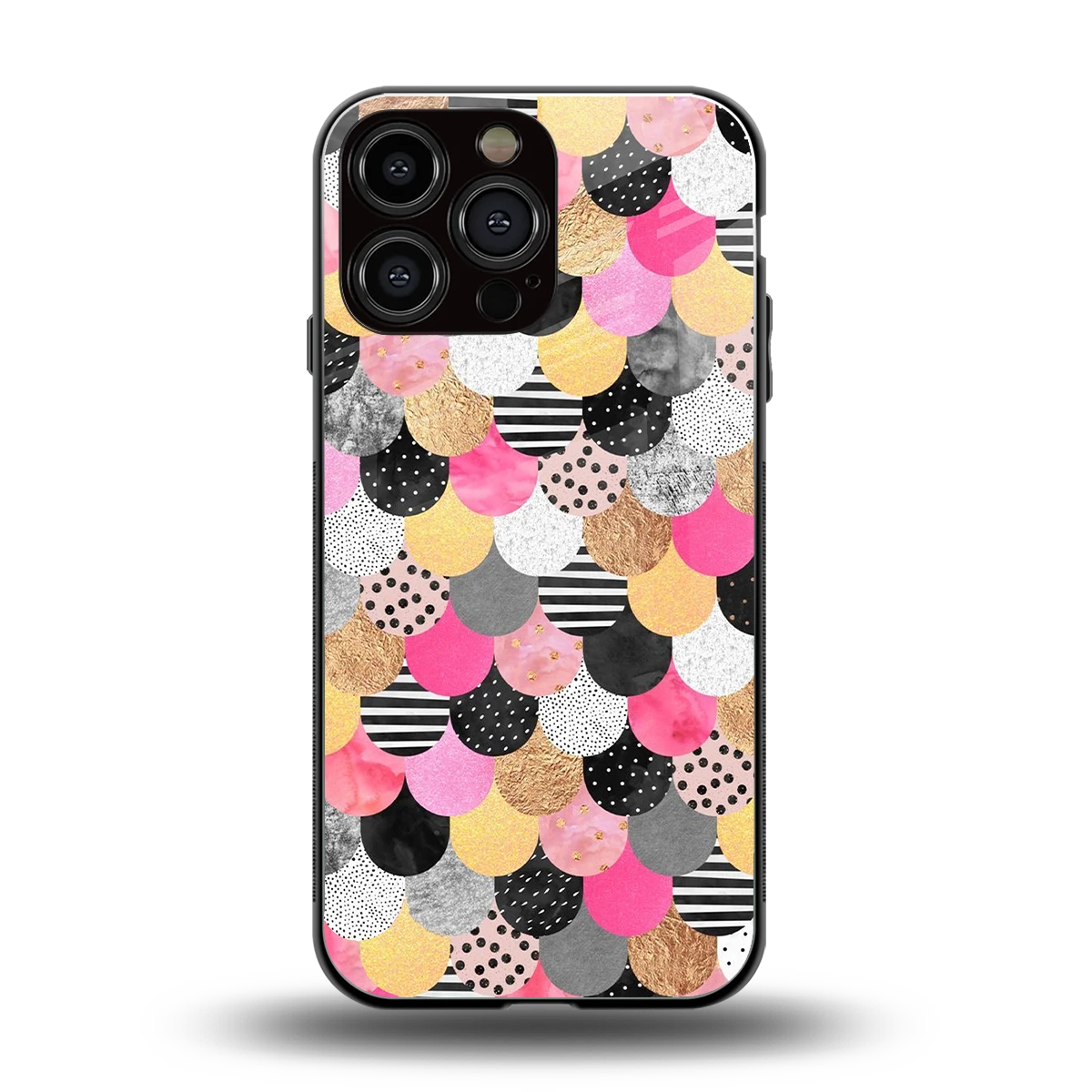 Mermaid Glow back phone cover | glass case for iphone 15 pro max