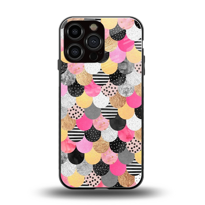 Mermaid Glow back phone cover | glass case for iphone 15 pro max