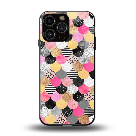 Mermaid Glow back phone cover | glass case for iphone 15 pro max
