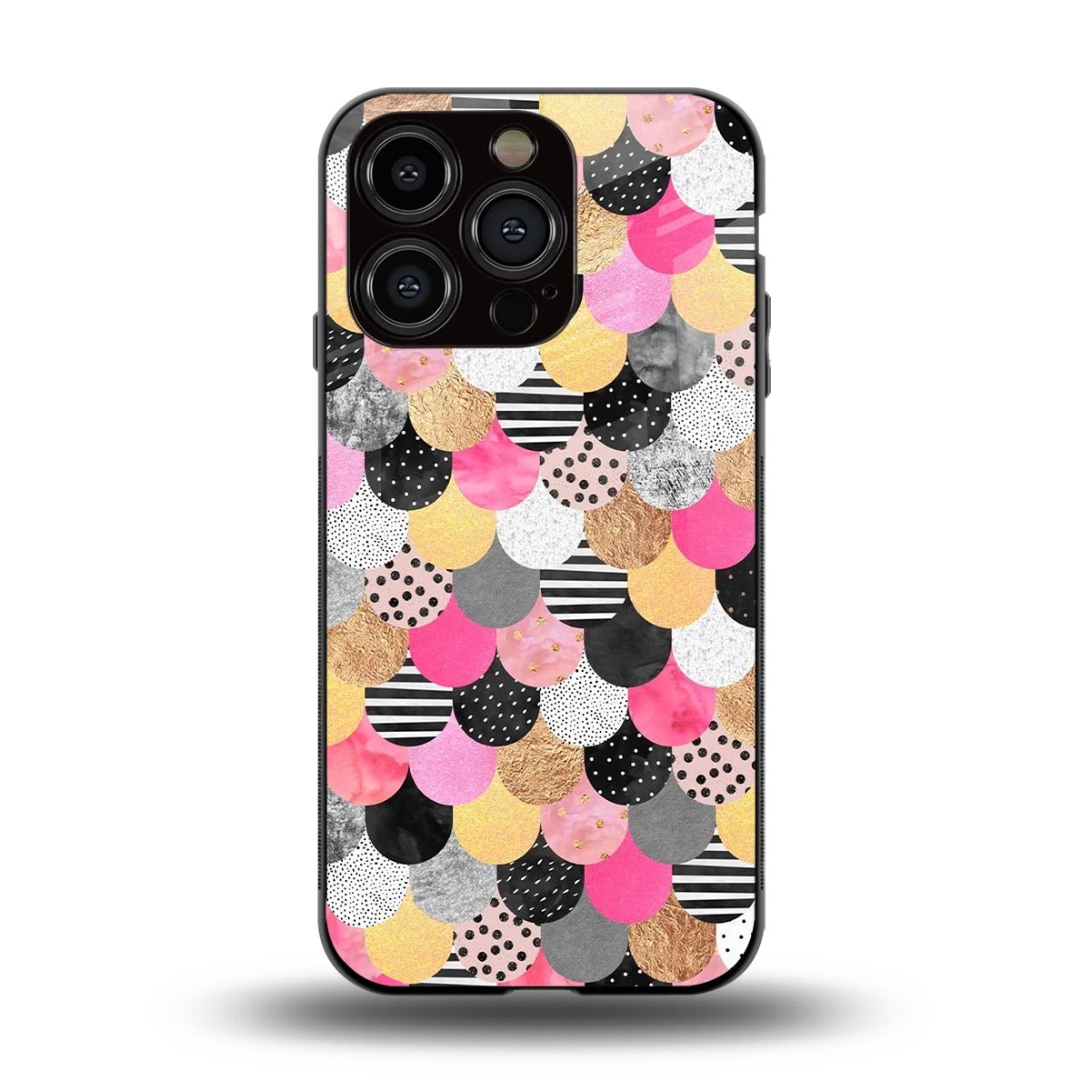 Mermaid Glow back phone cover | glass case for iphone 15 pro
