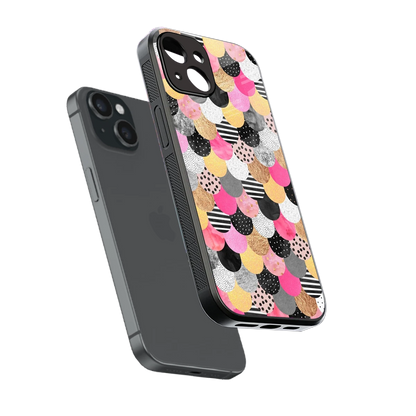 Mermaid Glow sleek iphone 15 cover with tempered glass back and TPU edges