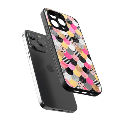 Mermaid Glow sleek iphone 15 pro cover with tempered glass back and TPU edges
