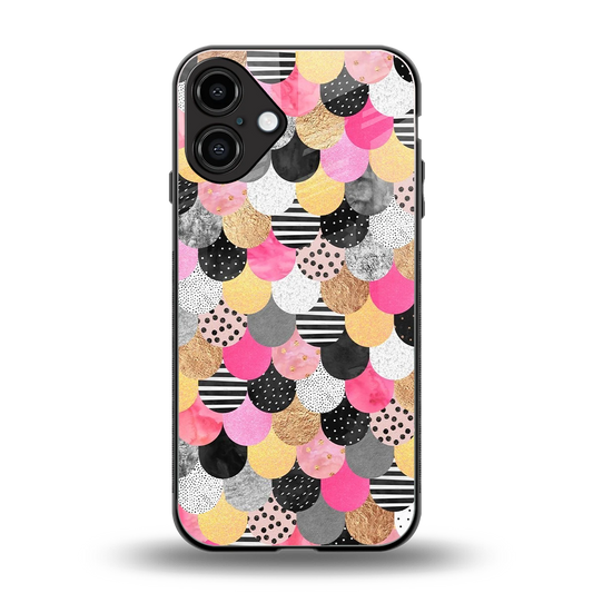 Mermaid Glow back phone cover | glass case for iphone 16 plus