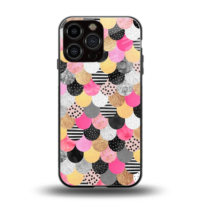 Mermaid Glow back phone cover | glass case for iphone 16 pro max