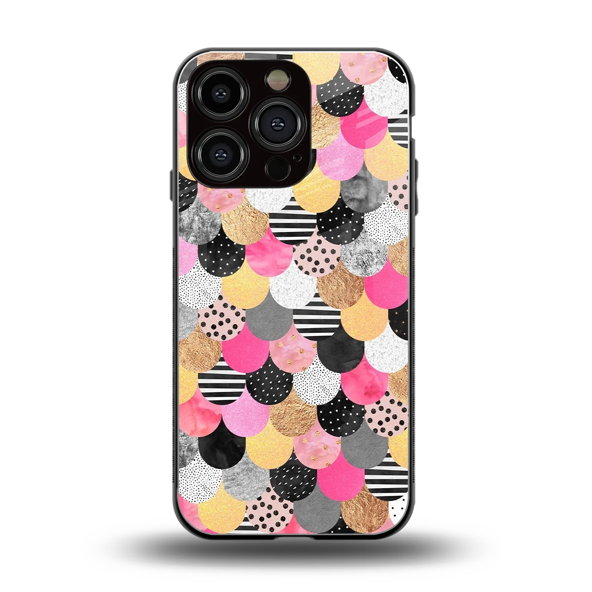 Mermaid Glow back phone cover | glass case for iphone 16 pro