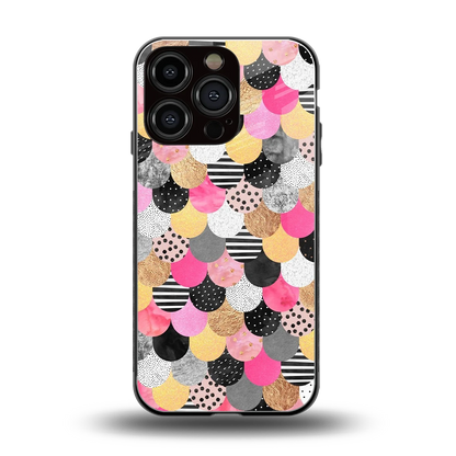 Mermaid Glow back phone cover | glass case for iphone 16 pro