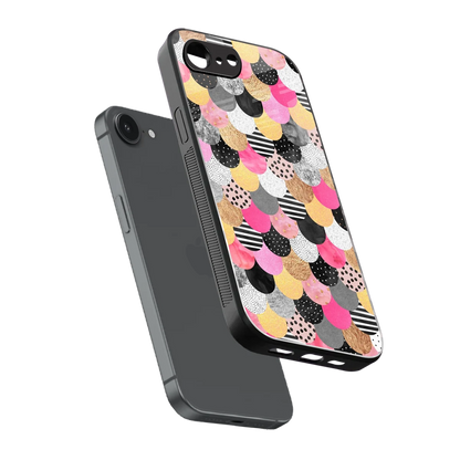 Mermaid Glow sleek iphone 16e cover with tempered glass back and TPU edges