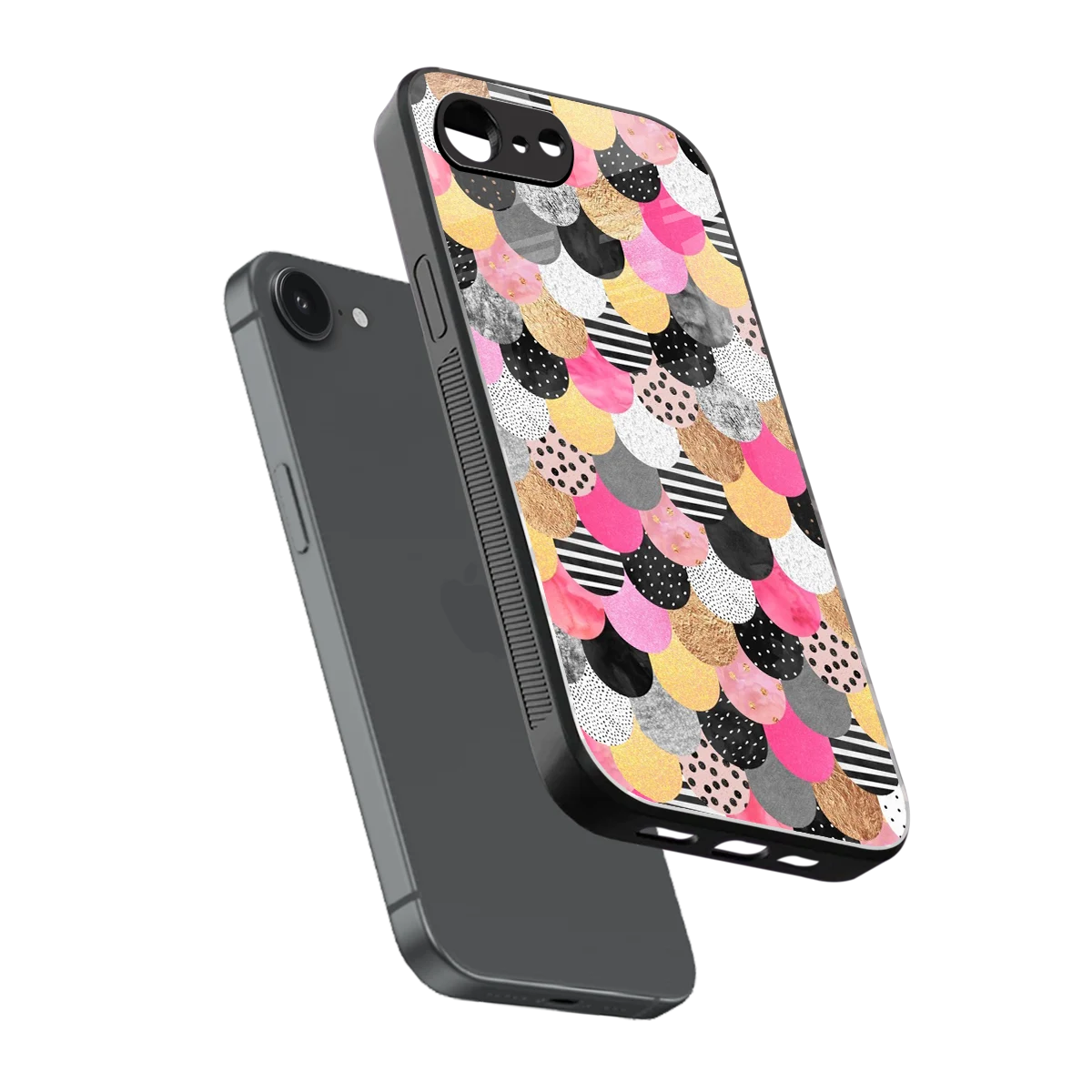 Mermaid Glow sleek iphone 17e cover with tempered glass back and TPU edges