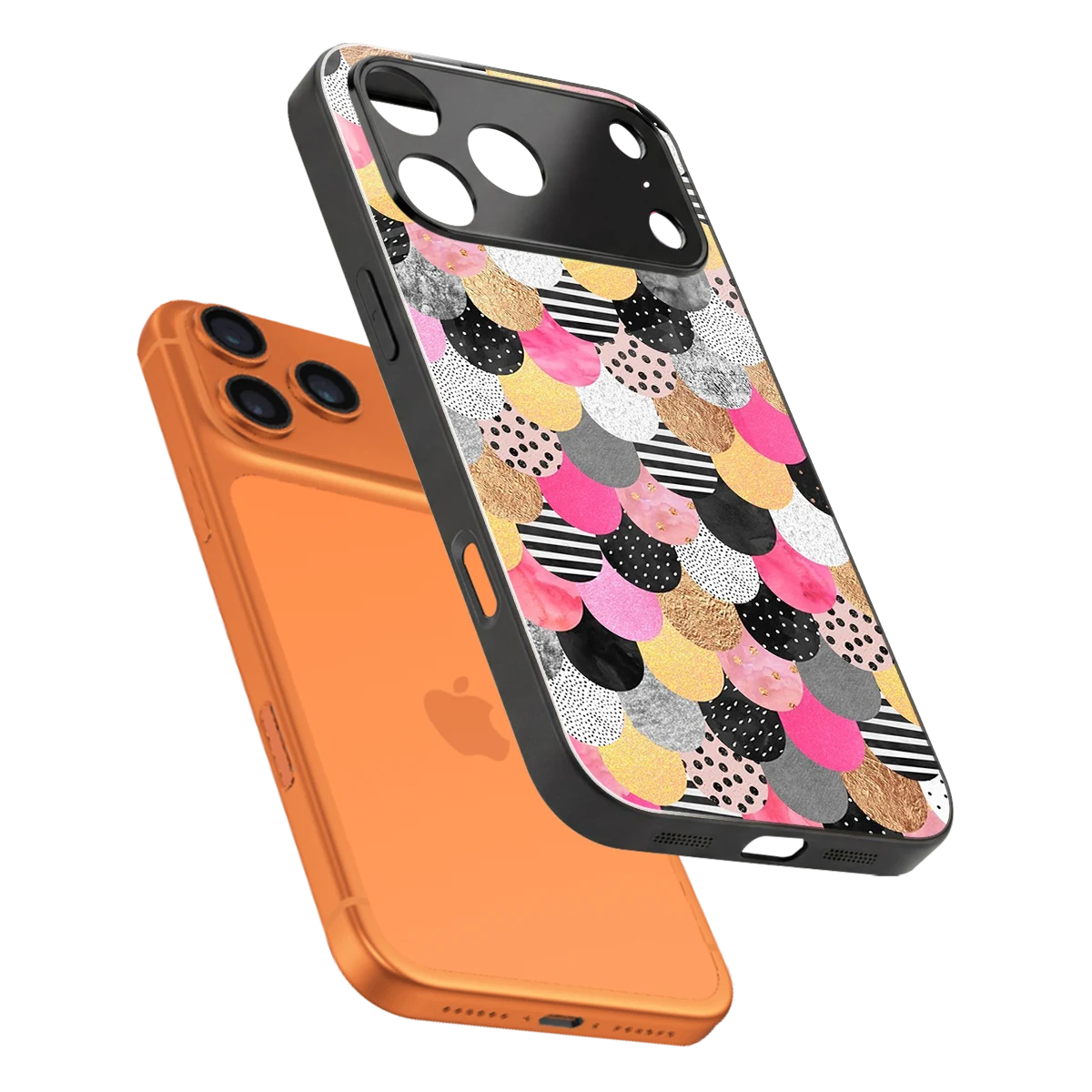 Mermaid Glow sleek iphone 17 pro cover with tempered glass back and TPU edges