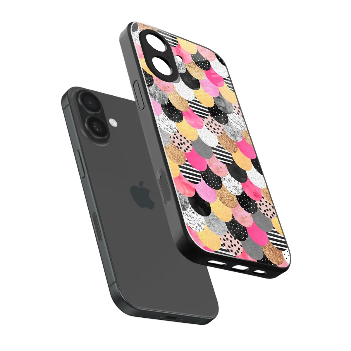 Mermaid Glow sleek iphone 17 cover with tempered glass back and TPU edges