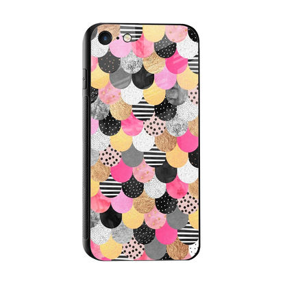 Mermaid Glow sleek iphone 7 cover with tempered glass back and TPU edges