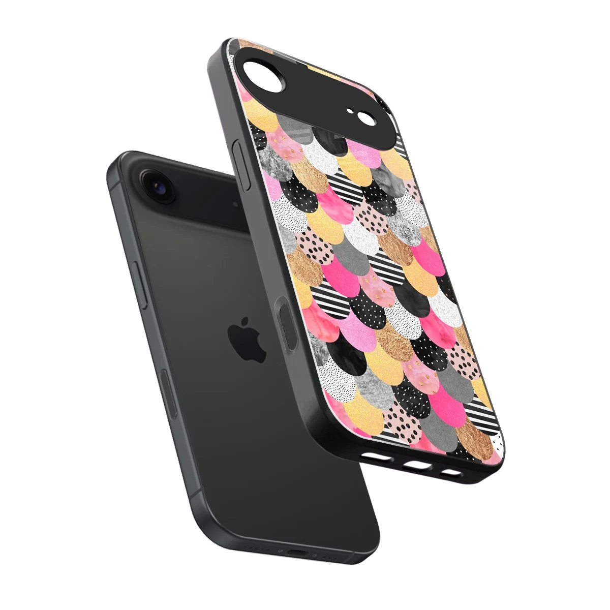 Mermaid Glow sleek iphone air cover with tempered glass back and TPU edges