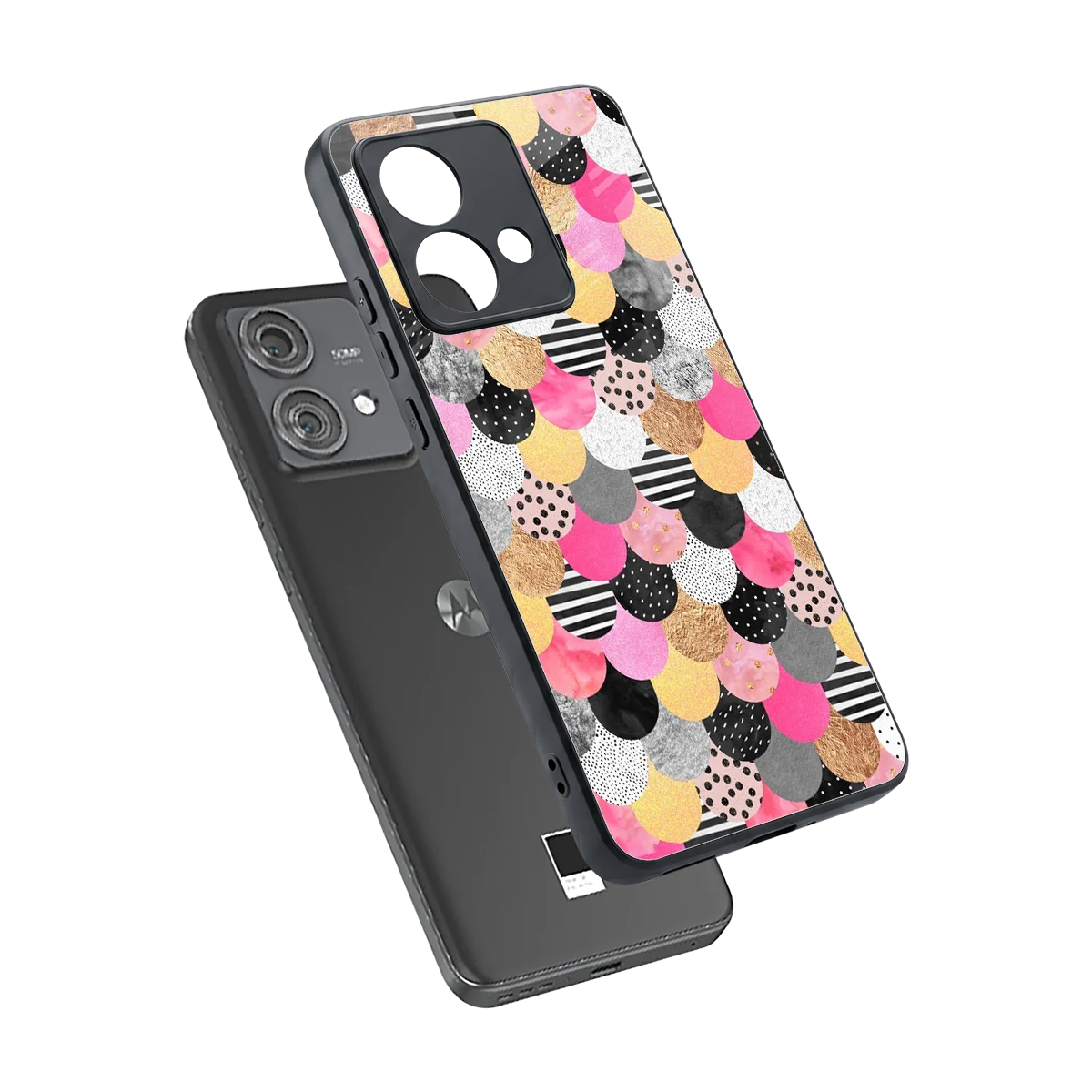 Mermaid Glow sleek motorola edge 40 neo 5g cover with tempered glass back and TPU edges