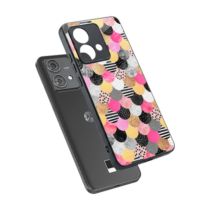 Mermaid Glow sleek motorola edge 40 neo 5g cover with tempered glass back and TPU edges