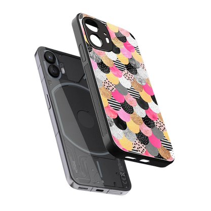 Mermaid Glow sleek nothing phone 2 cover with tempered glass back and TPU edges