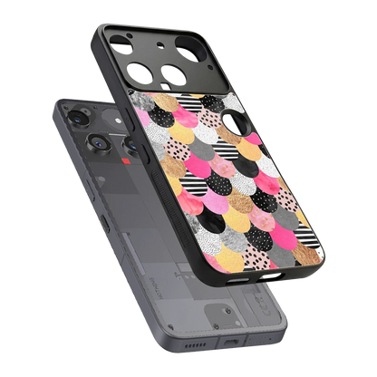Mermaid Glow sleek nothing phone 3 cover with tempered glass back and TPU edges