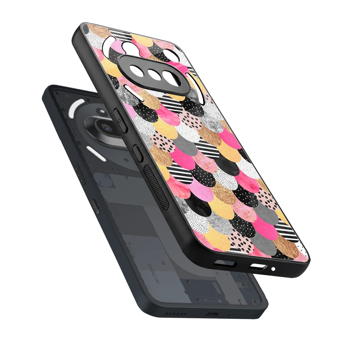 Mermaid Glow sleek nothing phone 3a cover with tempered glass back and TPU edges