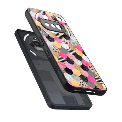 Mermaid Glow sleek nothing phone 3a cover with tempered glass back and TPU edges