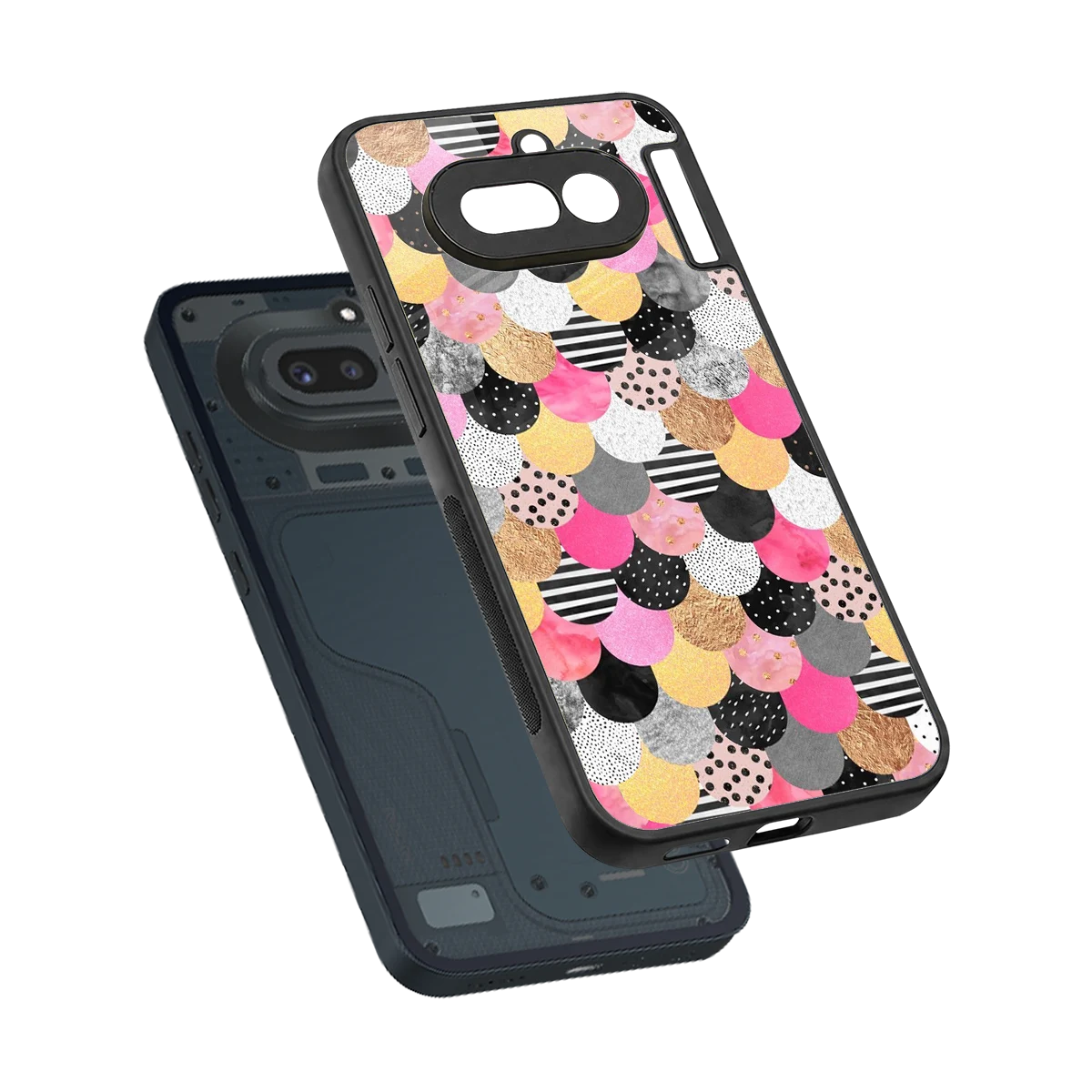 Mermaid Glow sleek nothing phone 4a cover with tempered glass back and TPU edges